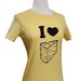 I LOVE CHEESE T-Shirt - Yellow Cheese Ladies Shirt - Available in sizes S, M, L, XL