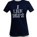 I LIKE NAPS Print on a Navy Blue Ladies T-shirt - (Available in S, M, L, XL)