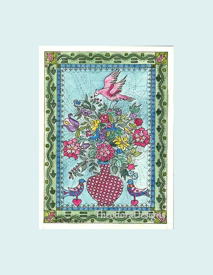 Bouquet of Spring Flowers for a Wedding Centerpiece ACEO from Theodora
