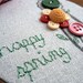 Hand Embroidered Happy Spring Needlework Vintage Button Hoop - Great Gift by TheCareerScrapper on Esty