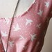 Jennifer Lilly Handmade Bohemian Beautiful Pink and White Bird Spotty Cotton Dress // Boho Vintage Whimsical Kitsch Dress (XXL)