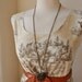 Handmade Jennifer Lilly Vintage Inspired Cream and Grey Wolf Deer Animal Dress // Bohemian Woodland Meadow Summer Prairie Dress (S)