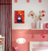 SALE Kimiko, The Princess original character kawaii chibi anime oil painting 8x10