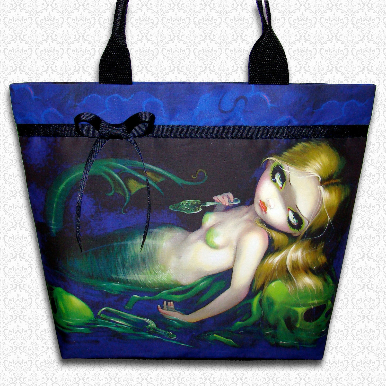 Absinthe Mermaid Jasmine Becket Griffith tote bag large purse