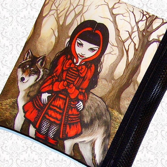 Red Riding Hood bag Jasmine Becket Griffith zippered by HautTotes