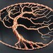 Windswept Survivor / Sculpted Copper Tree  (Oval 14" x 9") Right, New Metal Finish