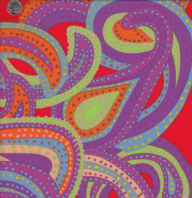 Kaffe Fassett Collective Dancing Paisley in Bright by Brandon Mably