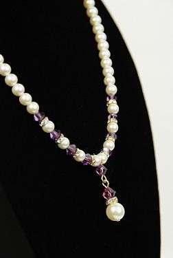 Elegant Classic Creamrose light (Ivory) Swarovsk pearl Necklace- great for weddings, bride, bridesmaid, gift, birthday, prom, anniversary, love, romance, romantic, simple, fun, classic, stunning, pretty, mothers day, sister, daughter, graduation