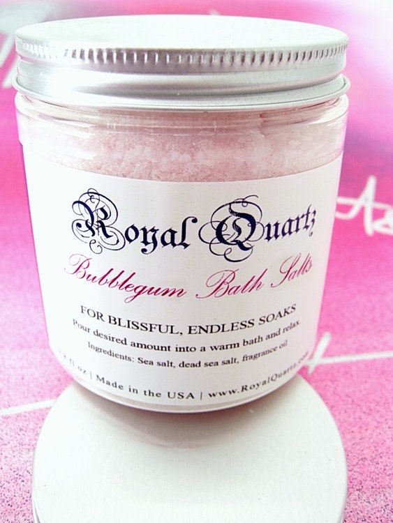 Bubblegum Bath Salts - Uplifting jovial scent, a great soak - Royal Quartz