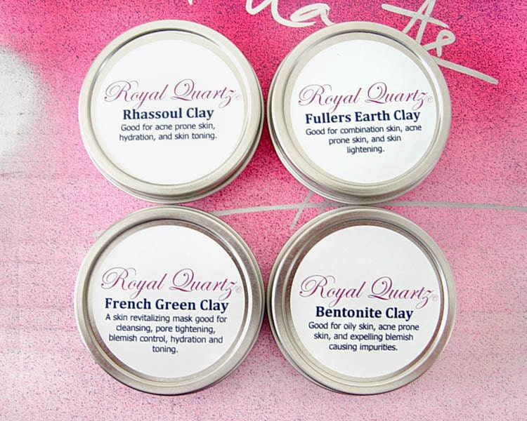 Facial Clay Set - Fuller's Earth, Rhassoul, French Green, and Bentonite Clay