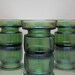 3 Dansk IHQ Green Glass Candle Holders Votives Finland