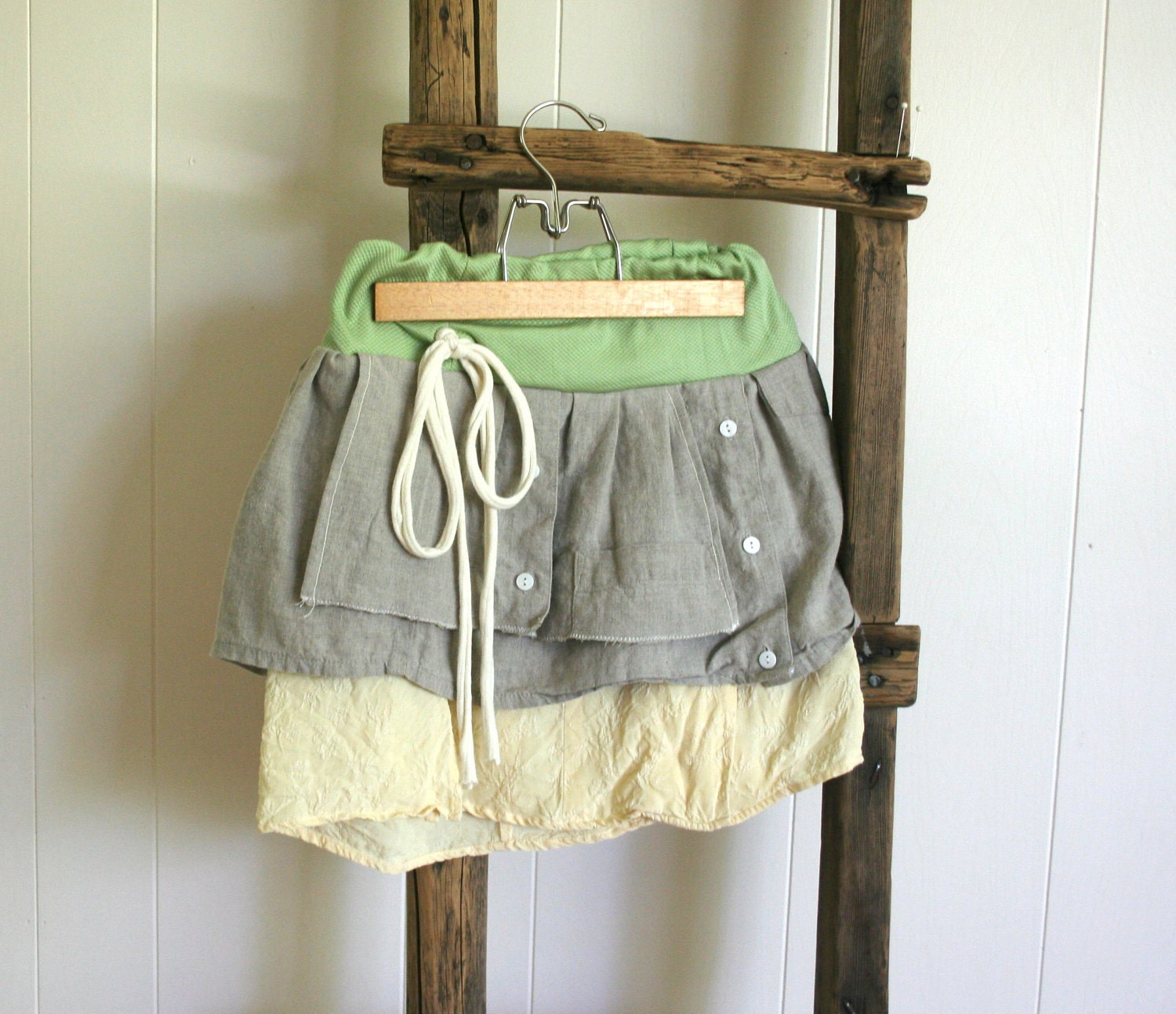 father to daughter, linen and silk, shirt skirt, size 4 to 8 years