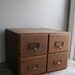 RESERVED / vintage oak card catalog file