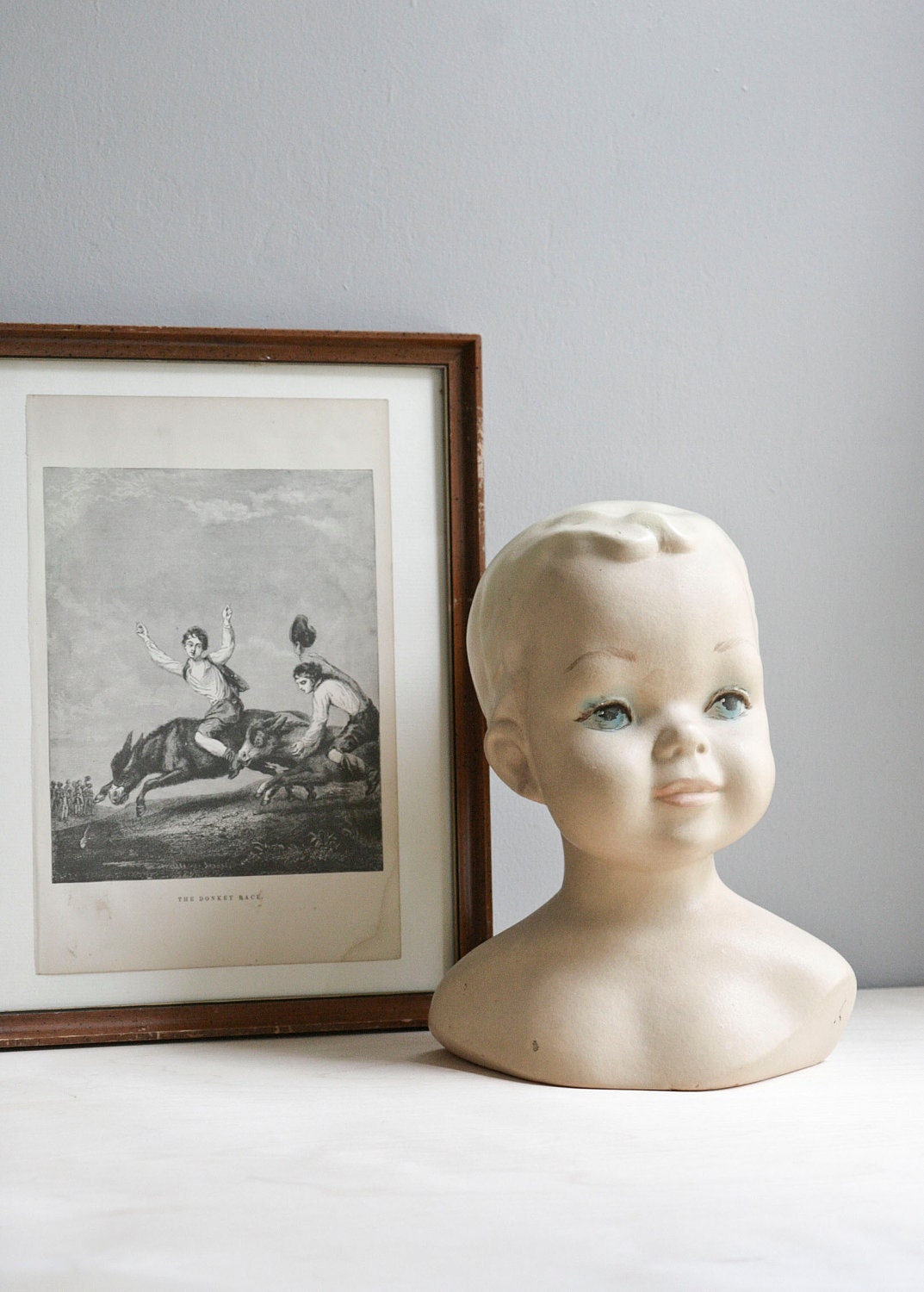 antique hand painted mannequin child