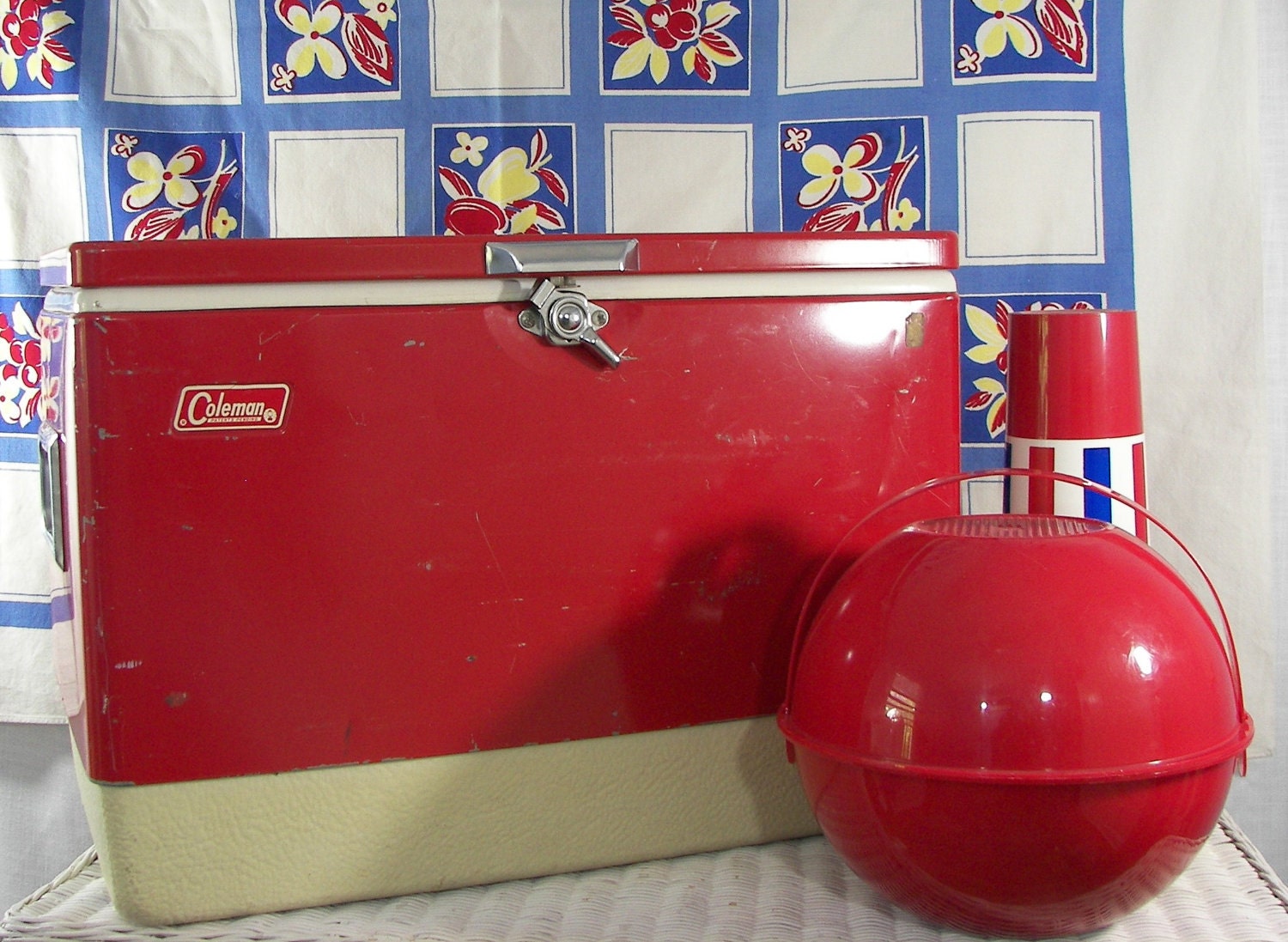 Vintage Red Coleman Cooler