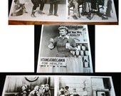 Movie and TV related Collection, 5 Bundled Lot of Vintage  Our Gang, Laurel & Hardy, I Love Lucy  black and white,no rips tears or damage..