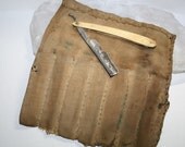 Antique Primitive, CIVIL WAR, 7 day Razor case, canvas,RAZOR Case,hand sewn,Rare & one of a kind
