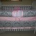 Grey and Pink  Baby Bedding Set