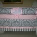 Grey and Pink  Baby Bedding Set