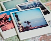 Coaster Set of 4, Polaroid Coasters, Ceramic ,Photo , California, Original Photography by Jennifer Jackson