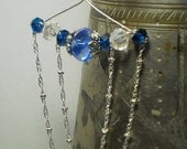 Crystal chandelier draped earrings
