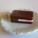 Ice Cream Sandwich Necklace - Food Jewelry - Neapolitan