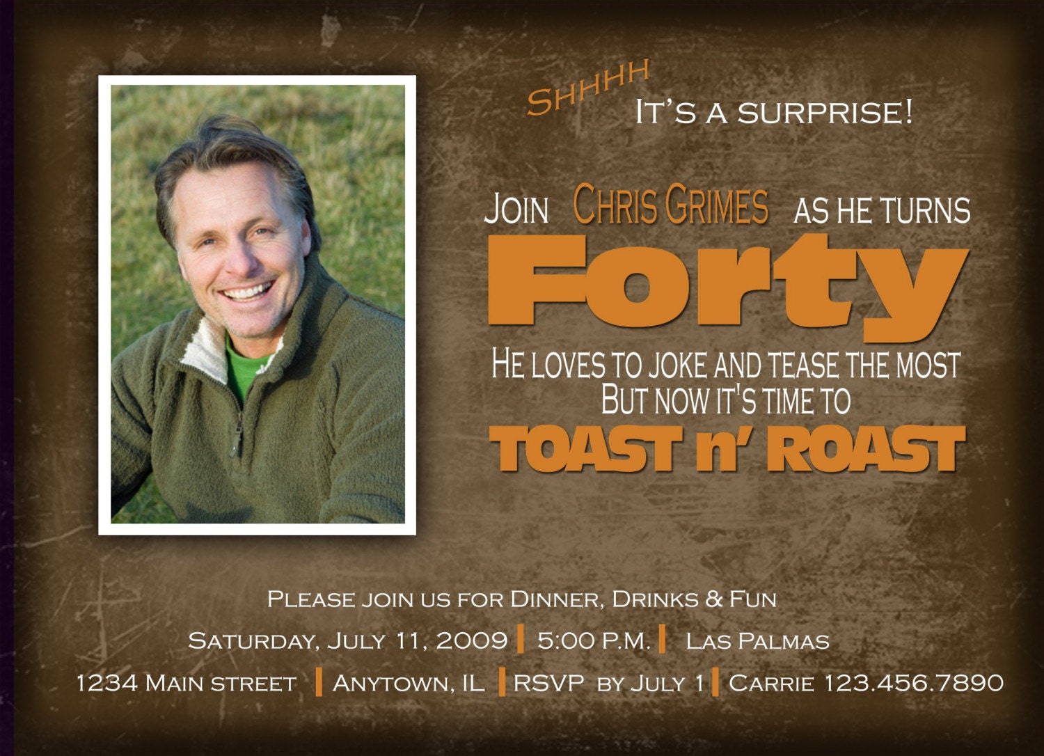 Toast N Roast Birthday Invitation