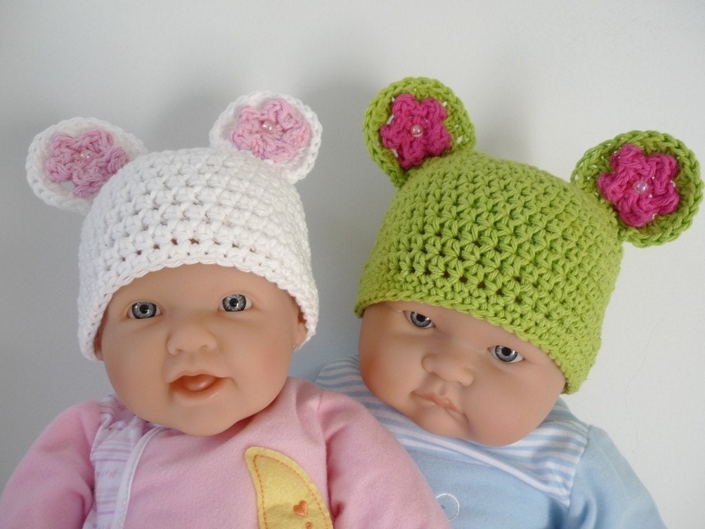 Flower Ears Crochet Pattern