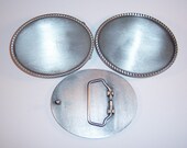 One (1) Belt Buckle Blank Base Recessed Silver Oval Western Rope Frame Highest Quality DIY