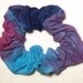 Raspberry, Turquoise, Royal Blue, and Purple Tie dye Hair Scrunchie