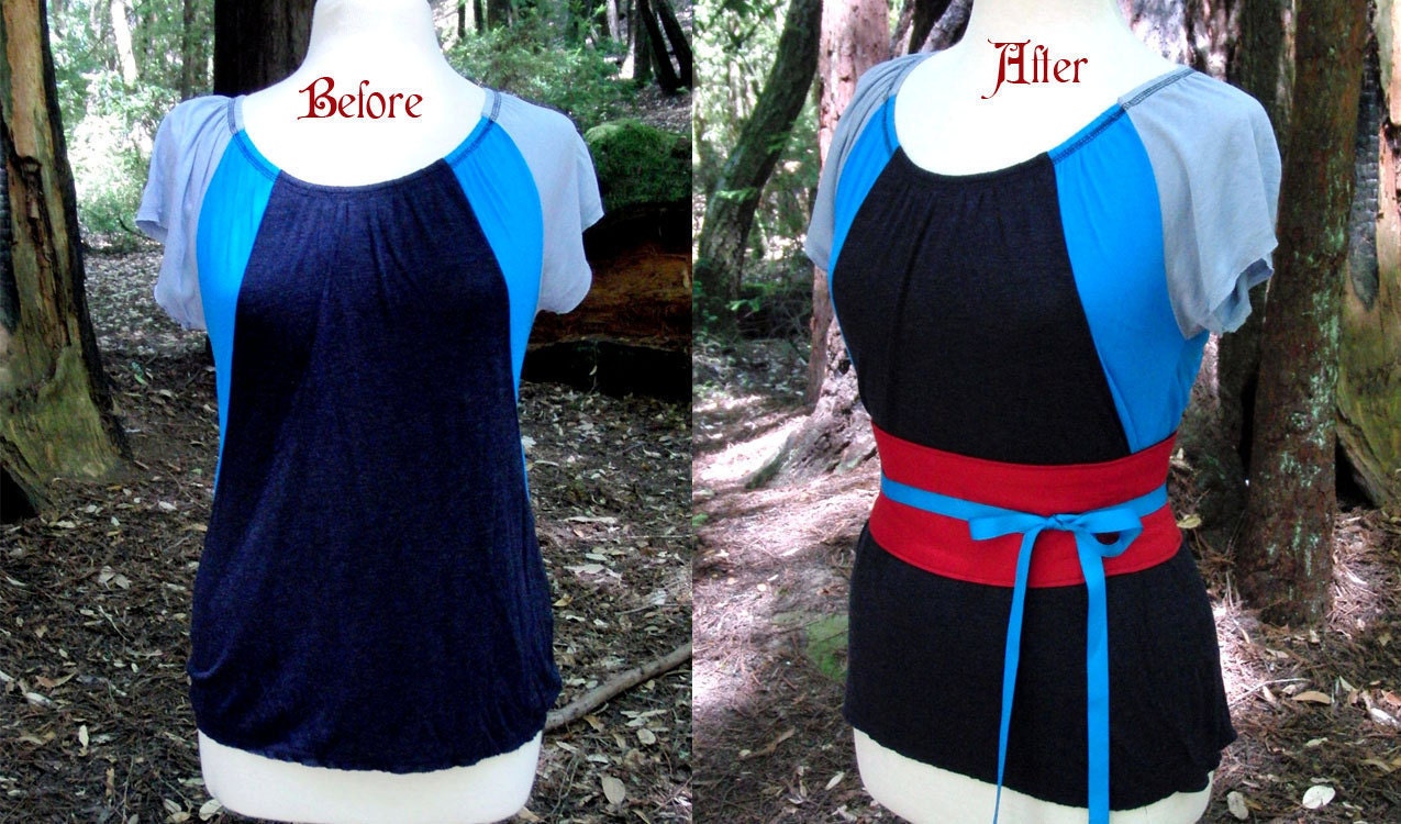 Red Obi - Sash Mini Corset Waist Cincher Any Color Any Size