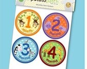 Baby Monthly Onesie Stickers - Zoo Animals Unisex for Boys and Girls