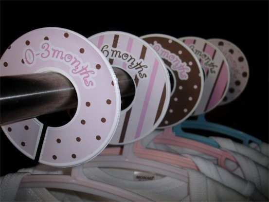 The Original Baby Closet Clothing Dividers - Modern Pink and Chocolate Brown