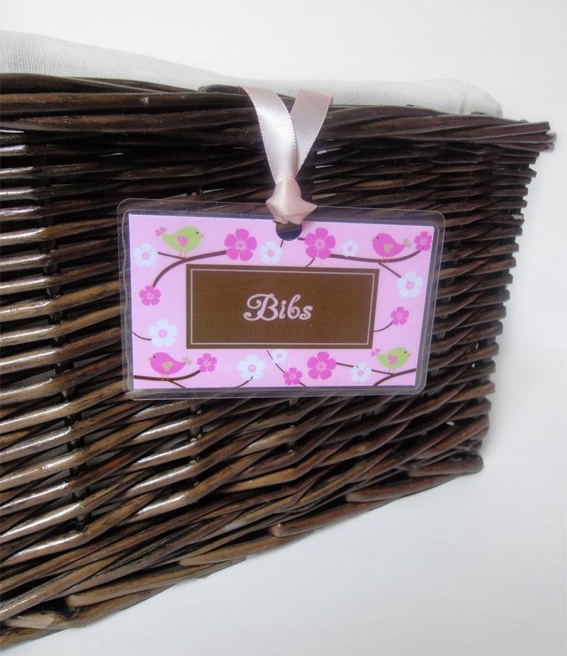 Set of 6 Basket Tag Labels - Design your Own