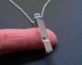 Working Teeny Tiny Silver Whistle Necklace- silver plated