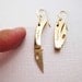 REAL Working Sharp Tiny Folding Knife Earrings - GOLDEN