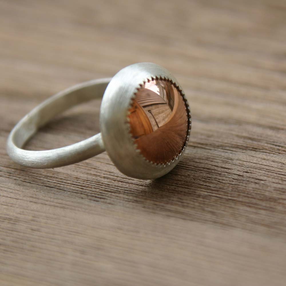 Copper Jewel Ring (small)