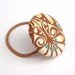 Brown and Ivory XL Ponytail Holder