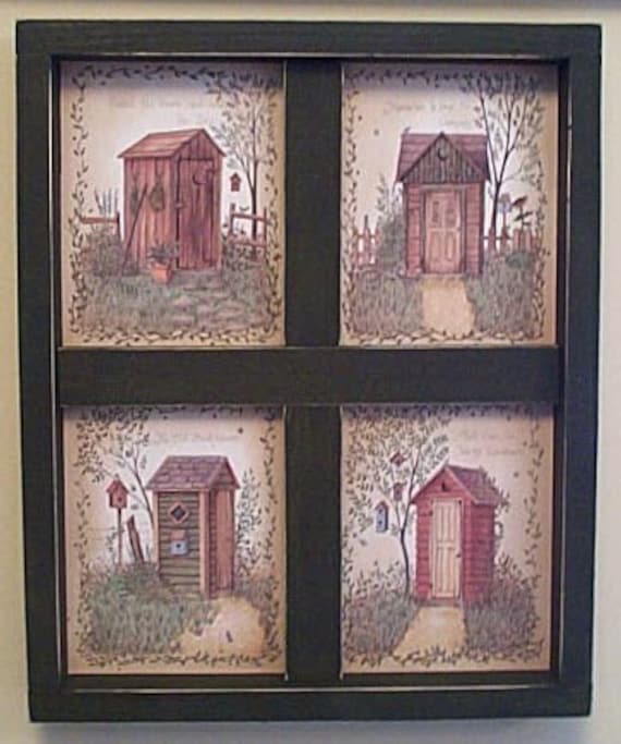 Items similar to OUTHOUSE BATHROOM WALL DECOR WOODEN ...