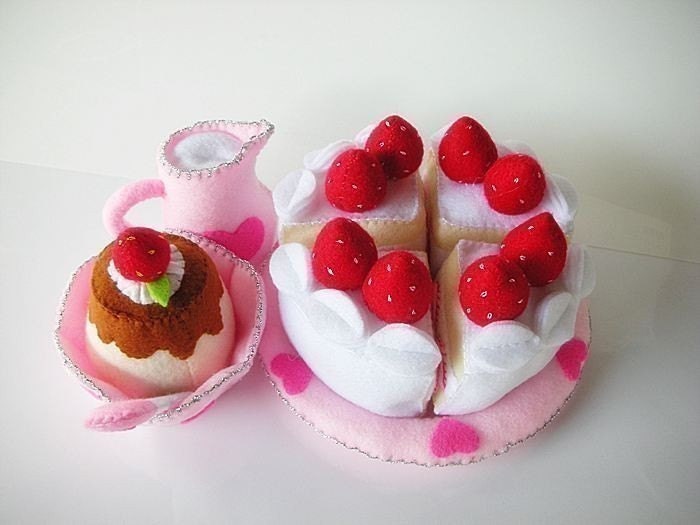 Princess Tea Party 2 Pattern PDF (Bowl, Jug, Custard, Cake and Plate)
