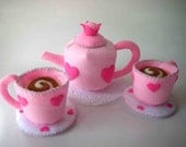 Princess Tea Party Pattern PDF (Tea cup and pot)