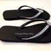 Rhinestone Bling Flip Flops Womens Prom Wedding Bridal Bridesmaid Prom Beach Crystal Embellishment