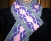 Crochet Argyle Scarf PDF Pattern