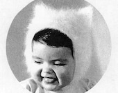 1950's Baby's Angora Kitten Hat PDF Vintage Knitting Pattern    