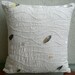RESERVED For DEBRA PERRIAM - Vintage Season - Throw Pillow Covers - 16x16 Inches Cotton Linen Pillow Cover with Mother Of Pearl