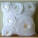 Vintage Charm - Euro Sham Covers - 26x26 Inches Silk Pillow Cover with Ruffles and Pearls