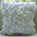 Vintage Whites - Throw Pillow Covers - 18x18 Inches Satin Pillow Cover with Satin White Ruffles