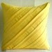 Contemporary Yellow - Pillow Sham Covers - 24x24 Inches Suede Pillow Sham Cover in Bright Yellow