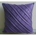 Contemporary Purple - Throw Pillow Covers - 16x16 Inches Suede Pillow Cover in Deep Purple