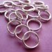 100 pcs Silver Plated Split Rings 8mm